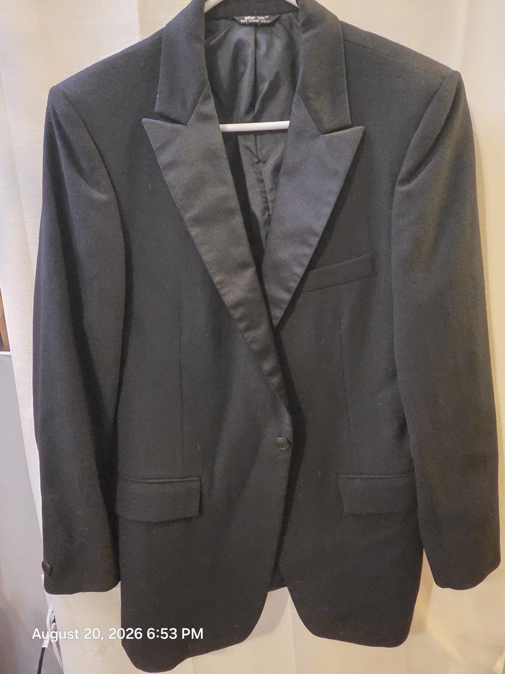 Black Satin Lapel Men's Blazer - Classic Formal Jacket
